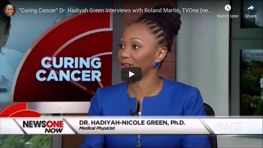 “Curing Cancer” Dr. Hadiyah Green interviews with Roland Martin, TVOne